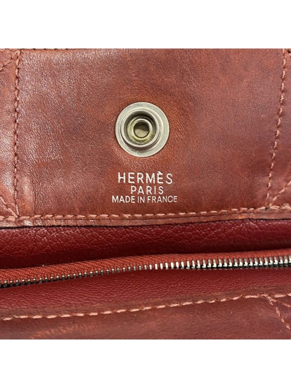 Hermes Handbag Fourre Tout PM All Leather Red Silver - Picture 5 of 10
